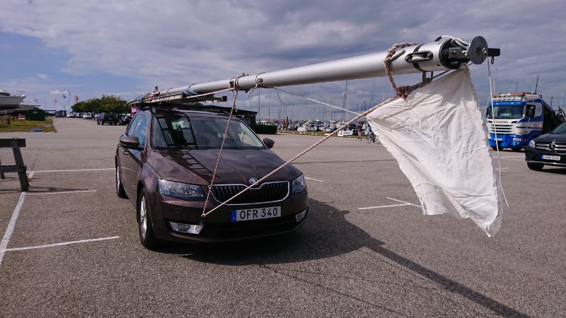 IF-mast på Skoda Octavia, framifrån